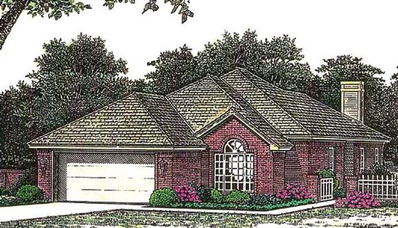 House Plan 66230 with 3 Beds, 2 Baths, 2 Car Garage Elevation