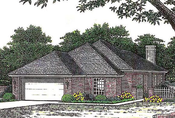 House Plan 66231 with 3 Beds, 2 Baths, 2 Car Garage Elevation