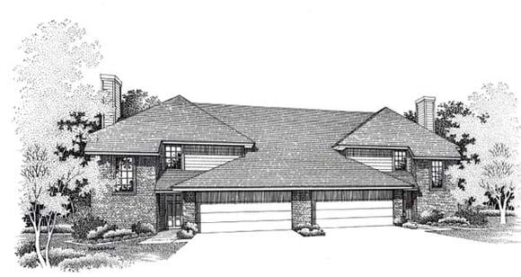 House Plan 66232 with 3 Beds, 3 Baths, 3 Car Garage Elevation