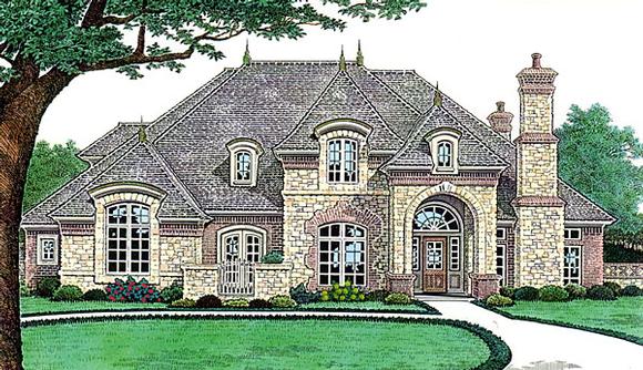 Country, French Country, Southern House Plan 66238 with 4 Beds, 5 Baths, 3 Car Garage Elevation