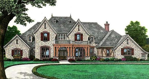 European, French Country House Plan 66267 with 4 Beds, 4 Baths, 3 Car Garage Elevation