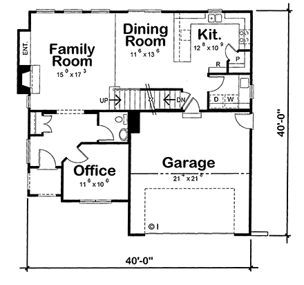 Craftsman House Plan 66429 with 4 Beds, 3 Baths, 2 Car Garage First Level Plan