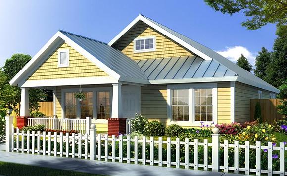 Bungalow, Craftsman, Traditional House Plan 66468 with 3 Beds, 2 Baths Elevation