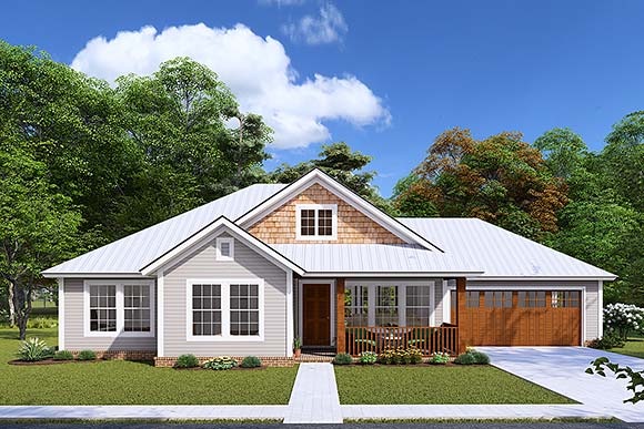 Traditional House Plan 66475 with 3 Beds, 2 Baths, 2 Car Garage Elevation