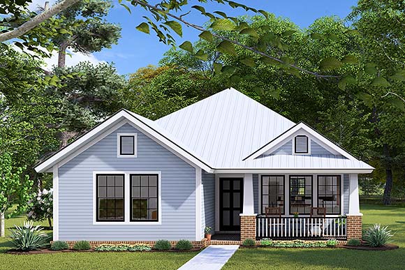 Cottage, Craftsman, Traditional House Plan 66478 with 3 Beds, 2 Baths Elevation