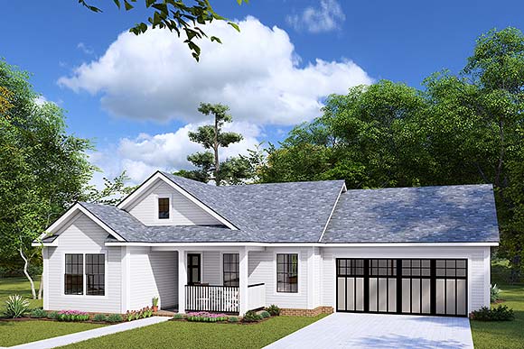 Ranch, Traditional House Plan 66492 with 2 Beds, 2 Baths, 2 Car Garage Elevation