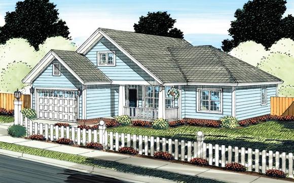 Traditional House Plan 66530 with 3 Beds, 2 Baths, 2 Car Garage Elevation