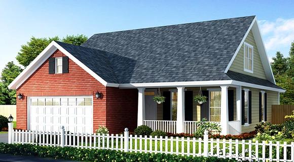 Country, Ranch, Traditional House Plan 66531 with 3 Beds, 3 Baths, 2 Car Garage Elevation