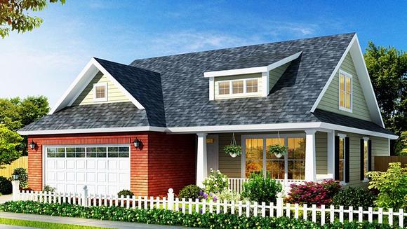 Traditional House Plan 66532 with 4 Beds, 3 Baths, 2 Car Garage Elevation