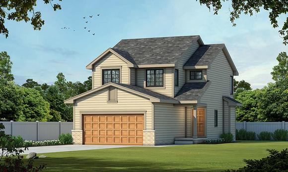 Country House Plan 66553 with 3 Beds, 3 Baths, 2 Car Garage Elevation