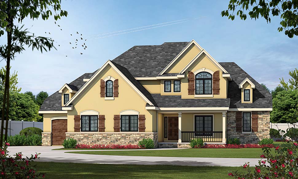 66567 House Plan 66567 - European Style with 3124 Sq Ft, 4 Bed, 2 Bath ...
