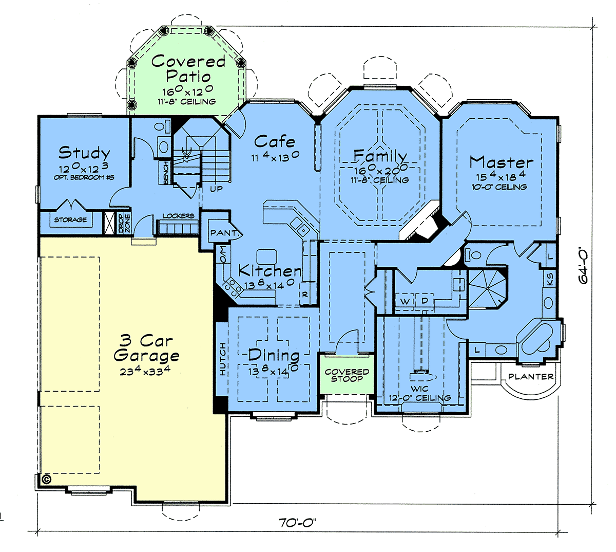 House Plan 66582 - Traditional Style with 3060 Sq Ft, 4 Bed, 2 Ba ...
