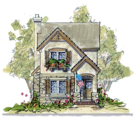 Country, European House Plan 66631 with 3 Beds, 3 Baths Elevation