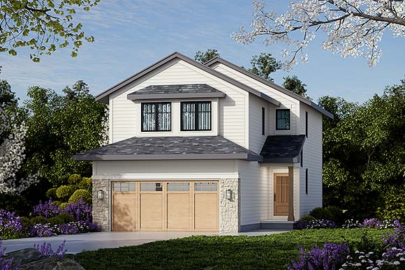 Traditional House Plan 66672 with 3 Beds, 3 Baths, 2 Car Garage Elevation