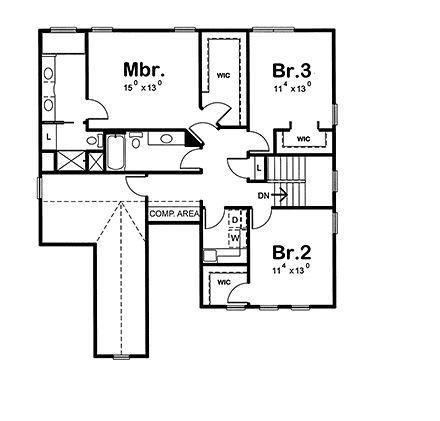 House Plan 66689 - Traditional Style With 2168 Sq Ft, 3 Bed, 2 Ba