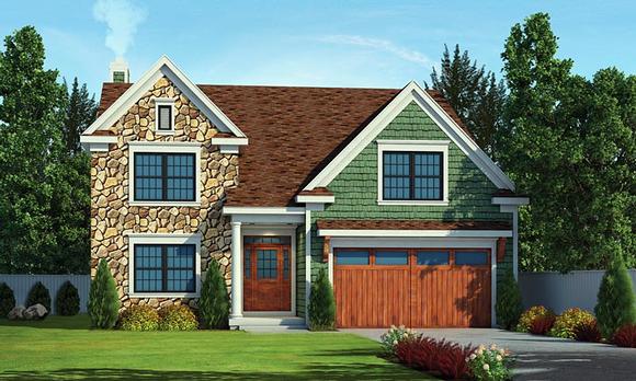 Craftsman, Traditional House Plan 66728 with 3 Beds, 3 Baths, 2 Car Garage Elevation