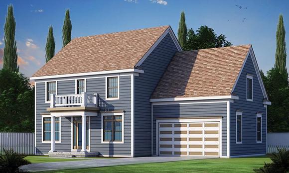 Colonial, Country, Southern House Plan 66737 with 3 Beds, 3 Baths, 2 Car Garage Elevation