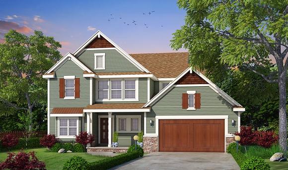 Country, Craftsman, Traditional House Plan 66746 with 3 Beds, 3 Baths, 2 Car Garage Elevation