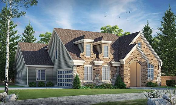 European, French Country, Southern House Plan 66784 with 3 Beds, 2 Baths, 2 Car Garage Elevation