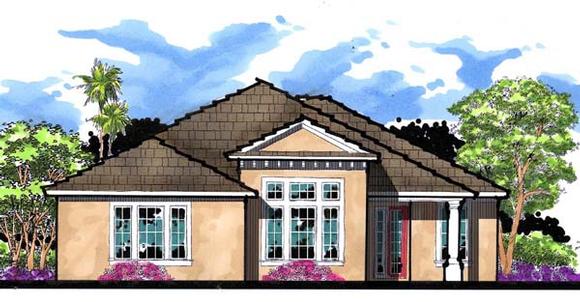 Florida House Plan 66857 with 3 Beds, 2 Baths, 2 Car Garage Elevation
