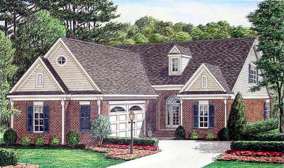 Traditional House Plan 67097 with 3 Beds, 3 Baths, 2 Car Garage Elevation