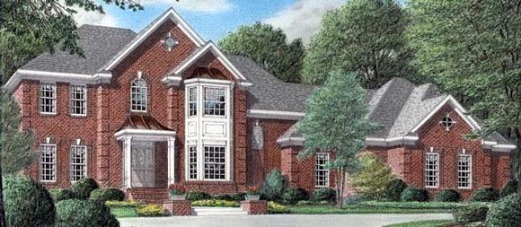 Colonial House Plan 67125 with 4 Beds, 4 Baths, 3 Car Garage Elevation