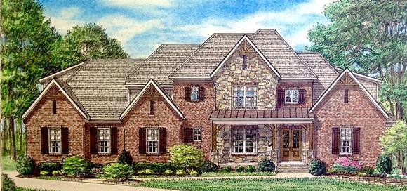 Country, Southern, Traditional House Plan 67152 with 4 Beds, 3 Baths, 3 Car Garage Elevation