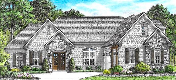 Bungalow, Cottage, Craftsman, European, Traditional House Plan 67155 with 3 Beds, 2 Baths, 3 Car Garage Elevation