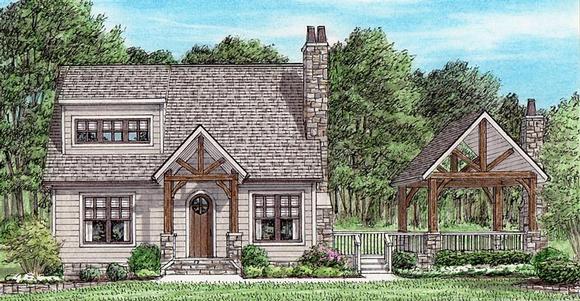 Cottage, Country, Craftsman House Plan 67156 with 2 Beds, 3 Baths Elevation