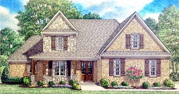 Country, Craftsman, Traditional House Plan 67159 with 4 Beds, 3 Baths, 2 Car Garage Elevation