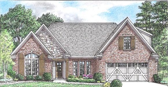 Cottage, Country, Craftsman, Traditional House Plan 67160 with 3 Beds, 2 Baths, 2 Car Garage Elevation