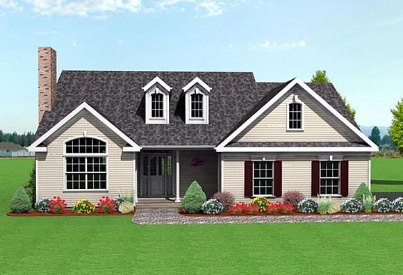 Traditional House Plan 67204 with 3 Beds, 2 Baths, 2 Car Garage Elevation