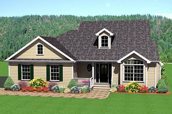 Traditional House Plan 67205 with 3 Beds, 3 Baths, 2 Car Garage Elevation