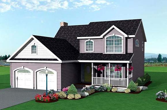 Traditional House Plan 67226 with 3 Beds, 3 Baths, 2 Car Garage Elevation