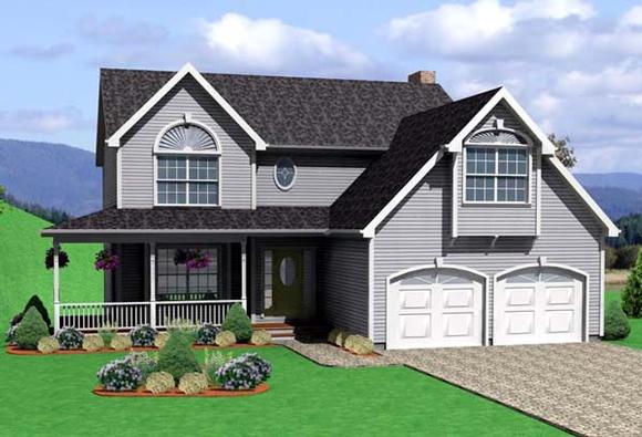 Farmhouse House Plan 67234 with 3 Beds, 3 Baths, 2 Car Garage Elevation