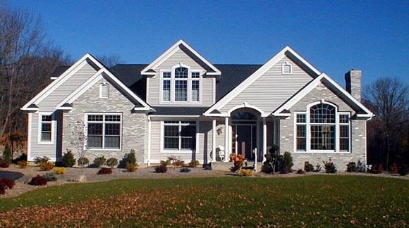 Traditional House Plan 67250 with 3 Beds, 3 Baths, 2 Car Garage Elevation