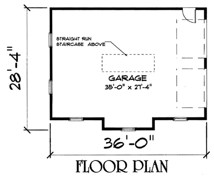 Colonial, Narrow Lot 2 Car Garage Plan 67274 First Level Plan