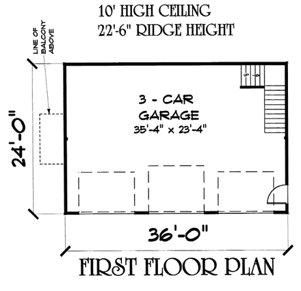 Farmhouse 3 Car Garage Plan 67275 First Level Plan