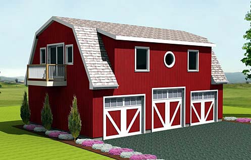 Farmhouse 3 Car Garage Plan 67275 Elevation