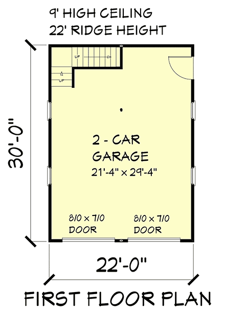 Farmhouse 2 Car Garage Apartment Plan 67279 First Level Plan