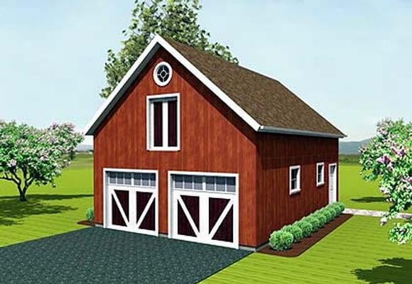 Farmhouse 2 Car Garage Apartment Plan 67279 Elevation