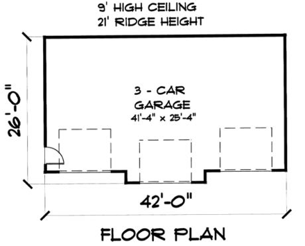 3 Car Garage Plan 67291 First Level Plan