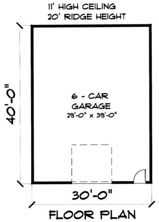 6 Car Garage Plan 67294 First Level Plan