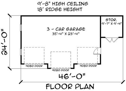 3 Car Garage Plan 67295 First Level Plan