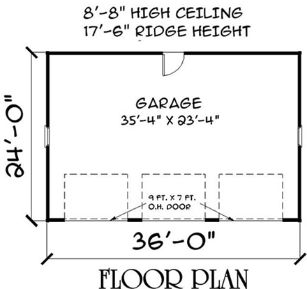 3 Car Garage Plan 67298 First Level Plan