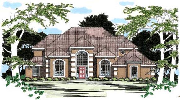 Traditional House Plan 67418 with 3 Beds, 4 Baths, 2 Car Garage Elevation