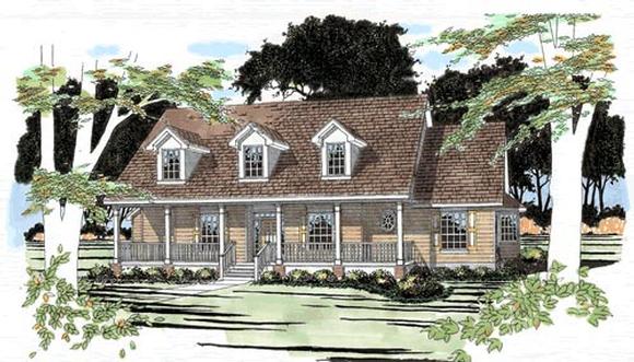 Traditional House Plan 67687 with 3 Beds, 3 Baths, 2 Car Garage Elevation