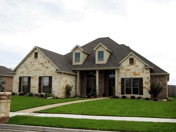 European, One-Story House Plan 67715 with 3 Beds, 3 Baths, 2 Car Garage Elevation