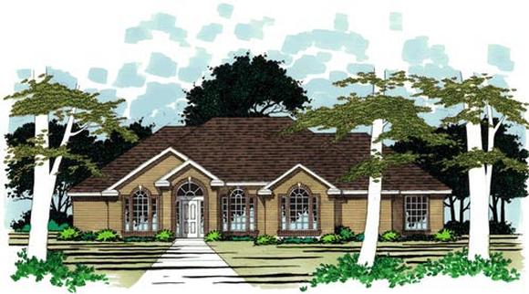 European, One-Story House Plan 67760 with 4 Beds, 4 Baths, 2 Car Garage Elevation