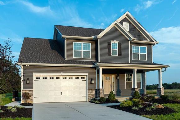Traditional House Plan 67888 with 3 Beds, 3 Baths, 2 Car Garage Elevation